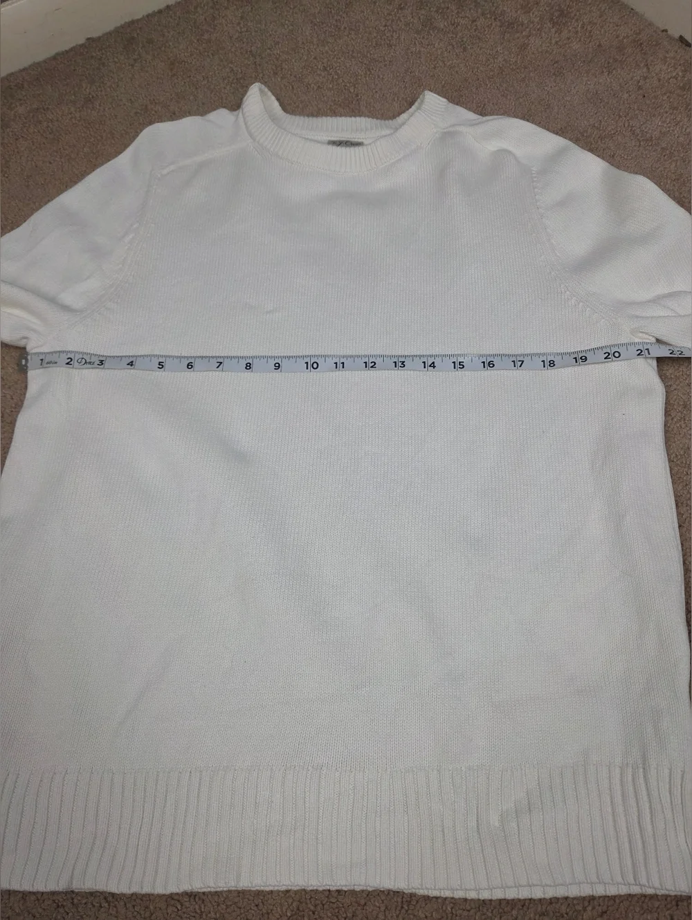 J. Crew Cream Ribbed Knit Crewneck Sweater